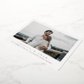 フォトフォイルエレガント独身の婚約の発表 箔招待状 (回転した状態)