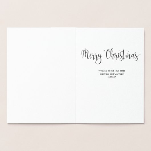 フォトフォイルカスタム宗教クリスマスカードなし 箔カード (内部)