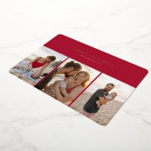 フォトフォイル数々のプレスモダンフォトカード 箔シーズンカード (回転した状態)