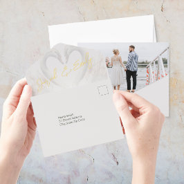 フォトフォイル結婚の全てを1つの招待状に追加 オールインワン招待状