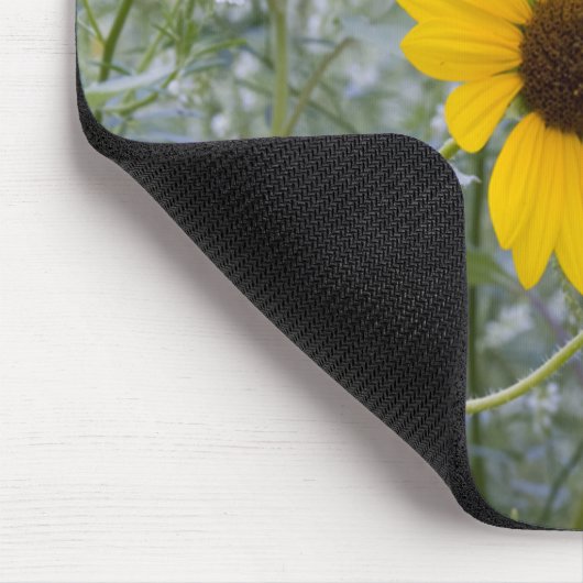 フォトフォトカスタム対角スタックひまわり花の追加 マウスパッド (コーナー)