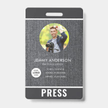 フォトフォトグラファーのプレスバッジ