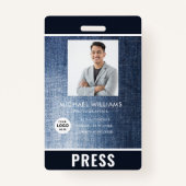 フォトフォトグラファーのプレスバッジ バッジ (正面)