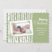 フォトフォレスト樺の木ツリーメリークリスマス シーズンカード (正面)