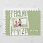 フォトフォレスト樺の木ツリーメリークリスマス シーズンカード (裏面)