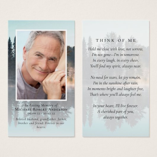 フォトフォレスト記念祈りの言葉カード (正面&裏面)