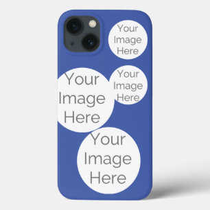 フォトフォンケースの青いフォトコラージュを作成する iPhone 13ケース