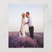 フォトフォーマルシンプル予算結婚式招待状 (裏面)