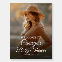 フォトフォームボード付きベビーシャワー歓迎サイン