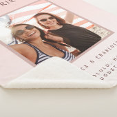 フォトフカスタムィン最高のス赤面ピンクのローズ金ゴールド シェルパブランケット (3/4)