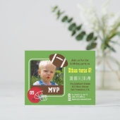 フォトフットボール子供の誕生日パーティの招待状 招待状 (スタンド正面)