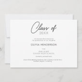 フォトフモダンィルムフレーム卒業発表 招待状 (裏面)