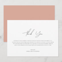 フォトフモダンパーソナライズされたラッサンキューカード