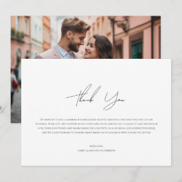 フォトフモダンパーソナライズされたラッサンキューカード サンキューカード