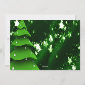フォトフラットカード付き緑の偽クリスマスツリー シーズンカード (裏面)