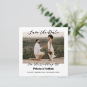 フォトフラット日付カードを保存 セーブザデート (スタンド正面)