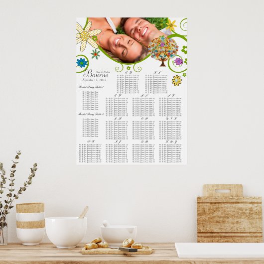 フォトフラワーツリーの座席一覧（アルファベット順） ポスター (キッチン)