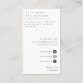 フォトフリーランスナース介護名刺 名刺 (裏面)