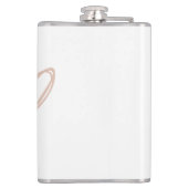 フォトフレンズカップルBFFトレンディー映画ミニマリスト フラスク (裏面)