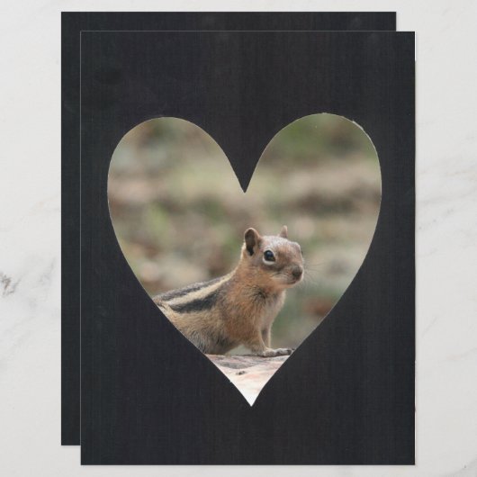 フォトフレームの追加ハート（黒） (正面/裏面)