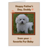 フォトフレームを持つBichonのFaters Day Daddy (正面)