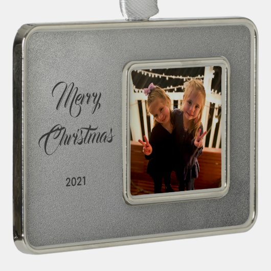 フォトフレームエレガントオーナメント シルバープレートフレームオーナメント (右)