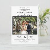 フォトフレームエレガント結婚式招待状 招待状 (スタンド正面)