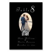 フォトフレームエレガントQrコードテーブルカード テーブルナンバー (正面)