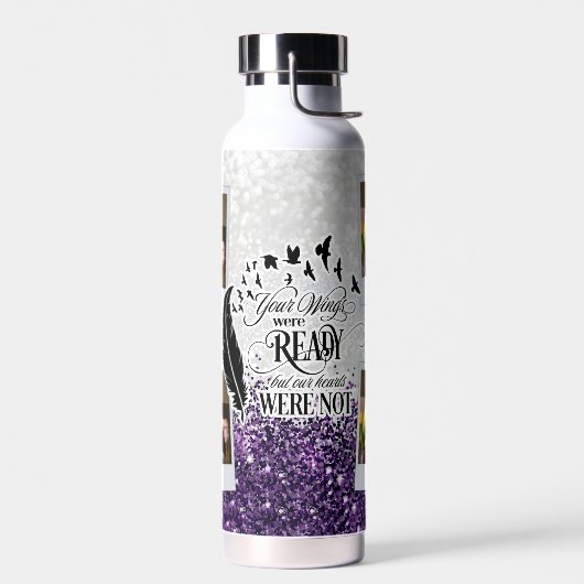 フォトフレームパーソナライズされたが翼をタンブラー ウォーターボトル (左面)