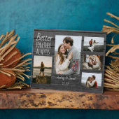 フォトフレームパーソナライズされたのアニバーサリーギフト フォトプラーク (側面)