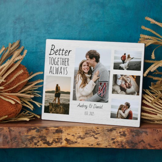 フォトフレームパーソナライズされたのアニバーサリーギフト フォトプラーク (側面)