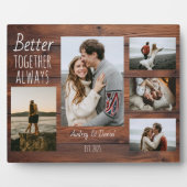 フォトフレームパーソナライズされたの木のテクスチャ フォトプラーク (正面)