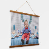 フォトフレームパーソナライズされたファミリ 吊り下げ型タペストリー (傾斜あり)