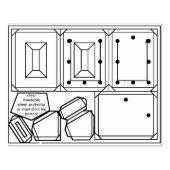 フォトフレームピンオーナメントウッドアートスタンプ ラバースタンプ (インプリント)