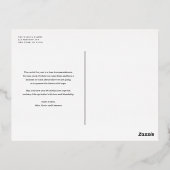 フォトフレームモダンハッピーハヌカー 箔シーズンポストカード (裏面)