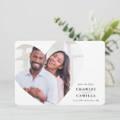 フォトフレームモダンハートのエレガント保存 招待状 (スタンド正面)