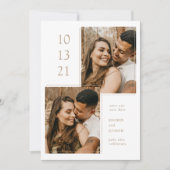 フォトフレームモダンフラット日付カードを保存 セーブザデート (正面)