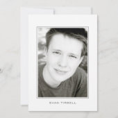 フォトフレームモダン卒業パーティー 招待状 (正面)