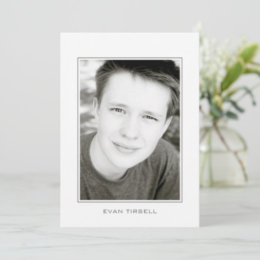 フォトフレームモダン卒業パーティー 招待状 (スタンド正面)