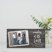 フォトフレーム付きクリスマスの素朴な黒い木 シーズンカード (スタンド正面)