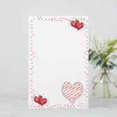 フォトフレーム付きバルーンハート 便箋 (スタンド正面)