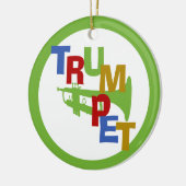 フォトフレーム付きTRUMPET セラミックオーナメント (左)