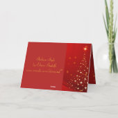 フォトフレーム内のクリスマスツリー シーズンカード (裏面)