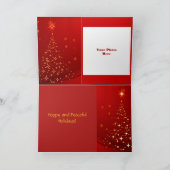 フォトフレーム内のクリスマスツリー シーズンカード (内部)