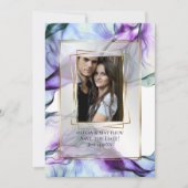 フォトフレーム抽象芸術プラム抽象芸術 招待状 (正面)