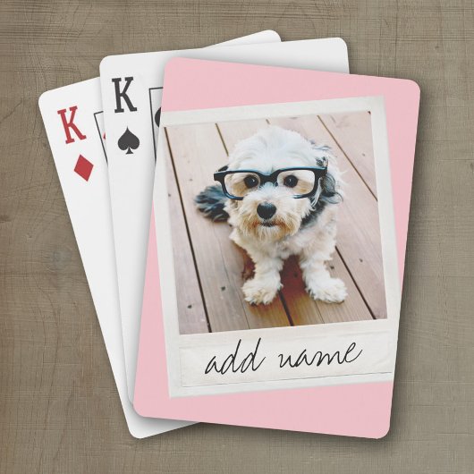 フォトフレーム素朴(正方形のインスタグラムと赤面) トランプ