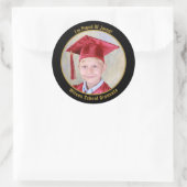 フォトフレーム金ゴールドと黒 ラウンドシール (バッグ)