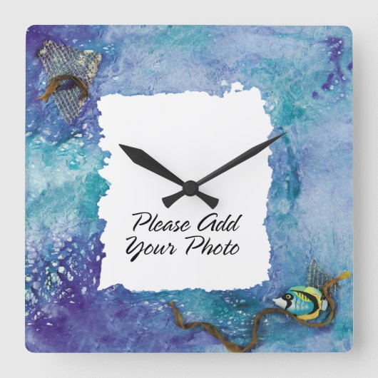 フォトフレーム2壁時計 スクエア壁時計 (正面)