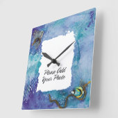 フォトフレーム2壁時計 スクエア壁時計 (傾斜)