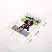 フォトフレーム3フォイル卒業発表 箔招待状 (回転した状態)